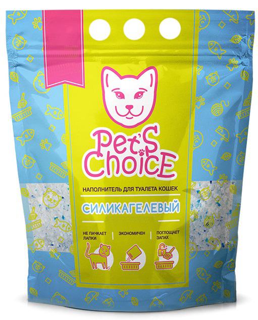 Наполнитель силикагелевый для кошачьего туалета Pets choice шарик 3.8 л