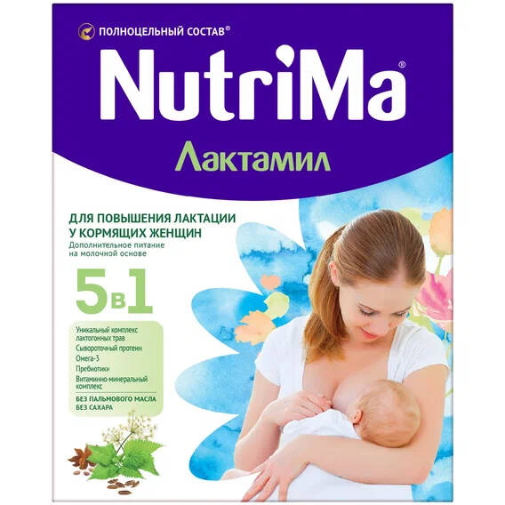 НутриМа Лактамил сухая молочная смесь для кормящих мам 350г