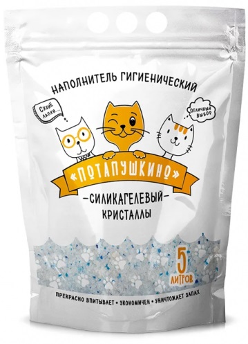Наполнитель силикагелевый для кошек Потапушкино кристаллы 3.5 л