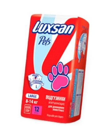 Luxsan Pets подгузники впитывающие для животных р.L 8-14кг N 12
