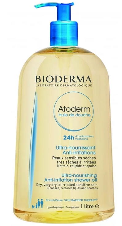 Bioderma Atoderm масло для душа с помпой 1л