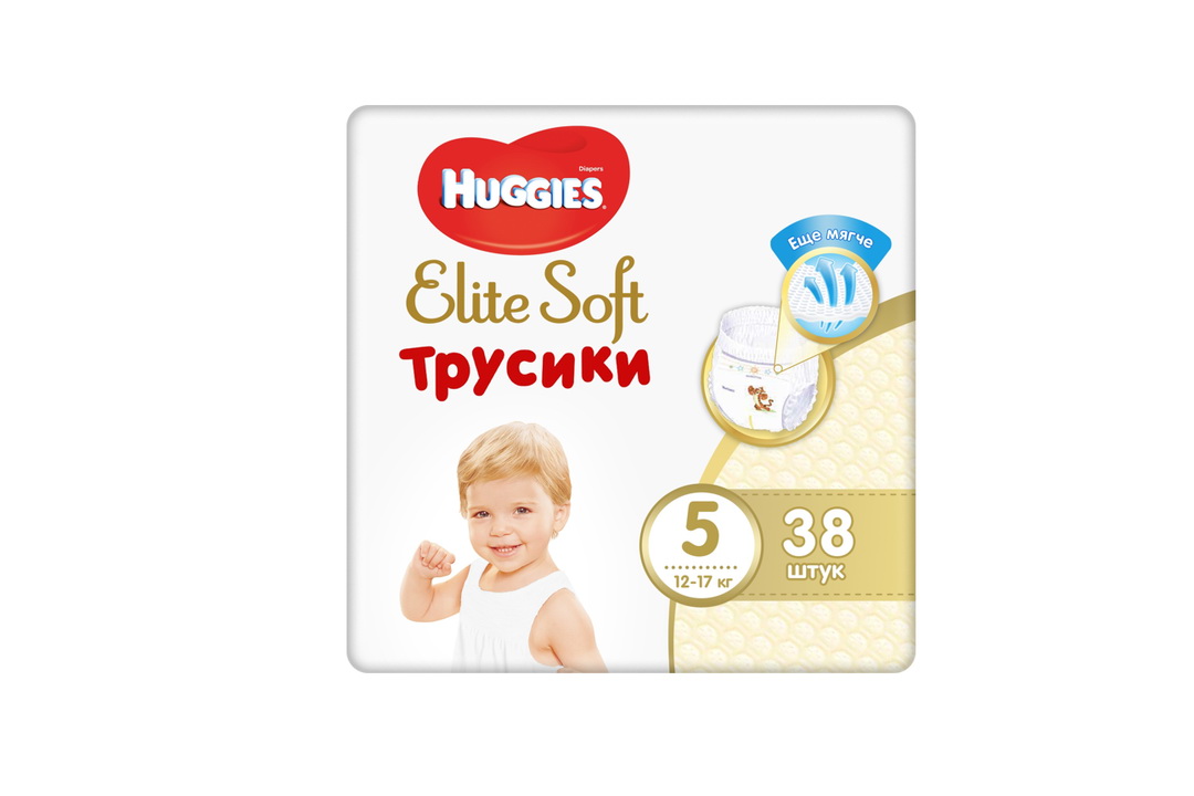 Подгузники-трусики Huggies Elite Soft размер 5 (12-17кг) N 38