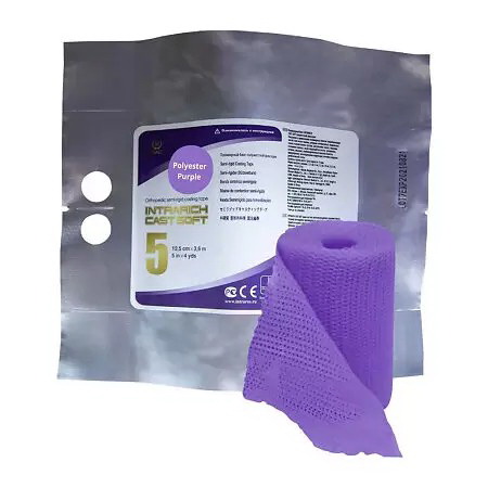 Intrarich Cast Soft 5 бинт полимерный полужесткой фиксации 12,5см*3,6м фиолетовый