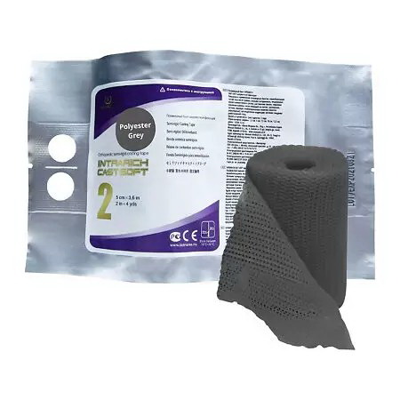 Intrarich Cast Soft 2 бинт полимерный полужесткой фиксации 5см*3,6м серый