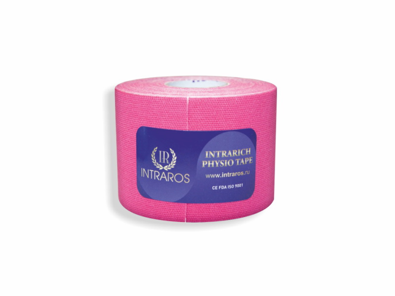 Intrarich physio-tape тейп 5см*5м спортивный розовый