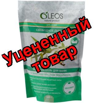 Олеос Морская соль для ванн свободное дыхание 400г