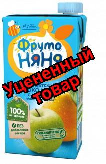 ФрутоНяня Сок яблоко/груша/ с мякотью/без сахара 200мл