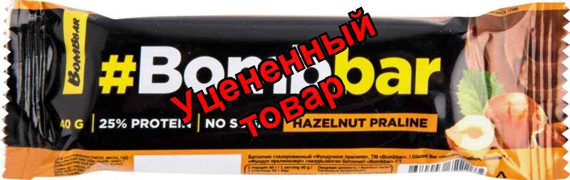 Bombbar батончик глазир фундучное пралине 40г N 1
