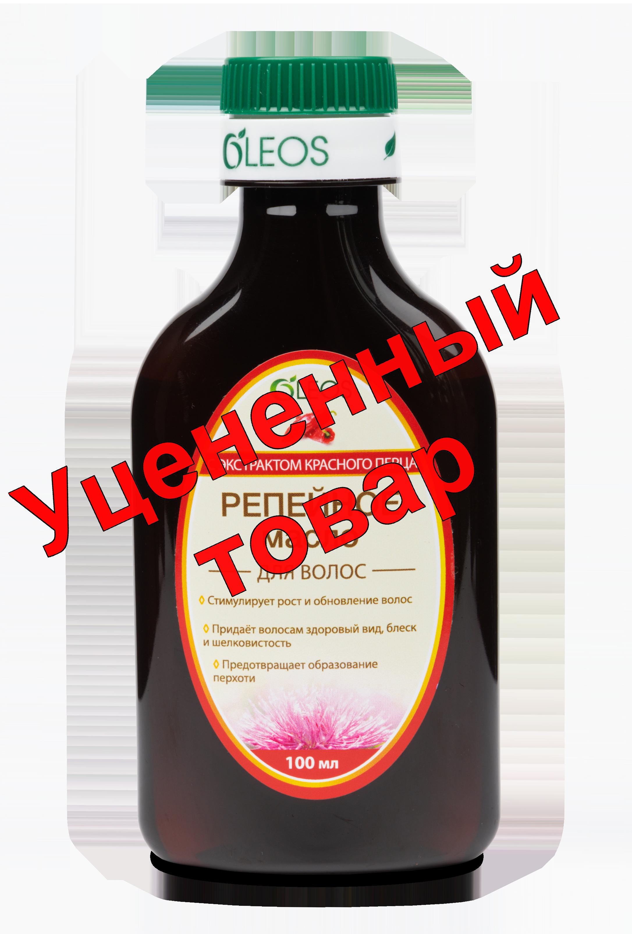 Олеос репейное масло для волос с экстрактом красного перца 100мл