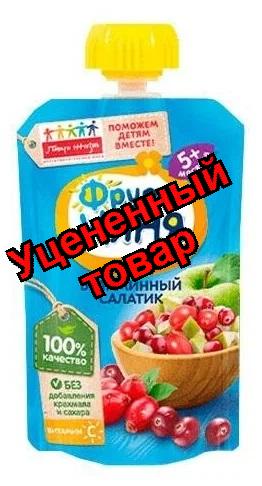 ФрутоНяня пюре витаминный салатик мягкая упаковка 90 г