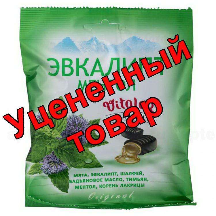 Виталор карамель леденцовая 60г эвкалипт с ментолом БАД