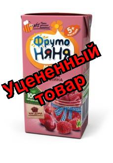 ФрутоНяня морс клюква/малина 200 мл