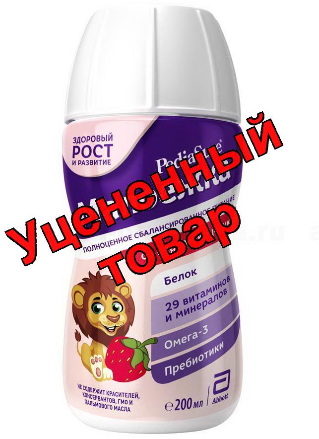 ПедиаШур Малоежка клубника смесь для энтерального питания 200мл с 1года