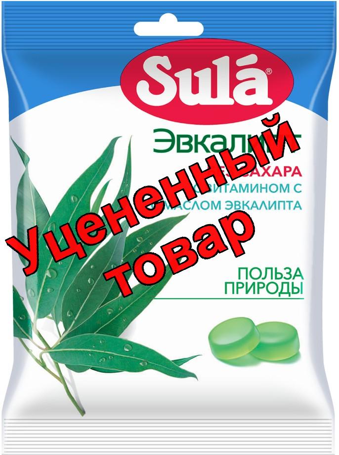Sula леденцы без сахара эвкалипт 60г