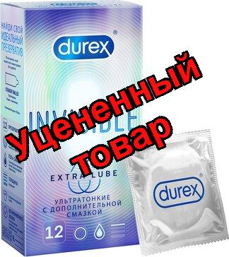 Презервативы Durex invisible extra lube N12